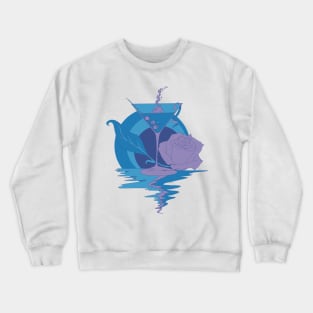 Mountain Blue Martini and Rose Crewneck Sweatshirt